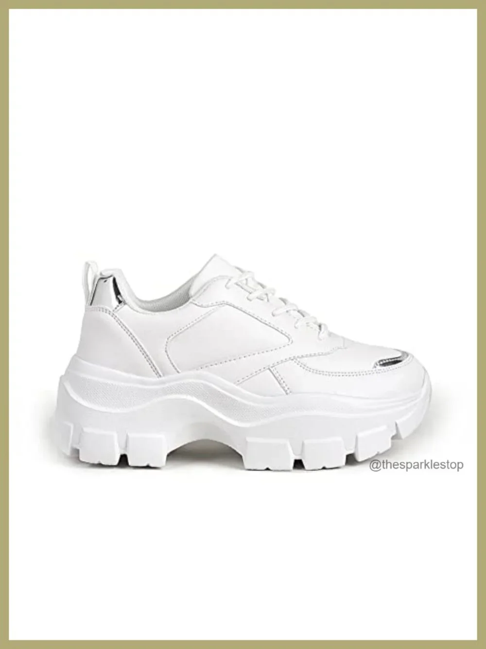 Chunky Platform Dad Sneakers Lace-Up Walking Shoes Lightweight Athletic Low-Top
